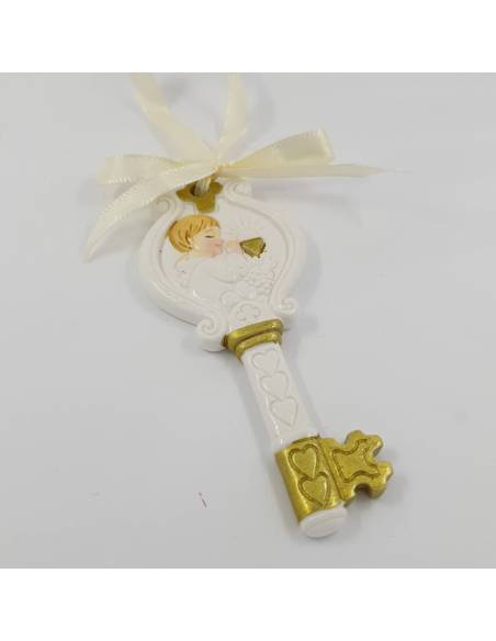 appendino chiave bomboniere comunione maschio effetto porcellana