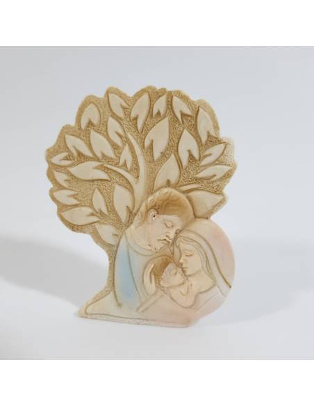 Sacra famiglia albero della vita stilizzato bomboniere battesimo sacre