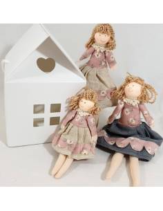 bambole di pezza bomboniere comunione bambina con casetta