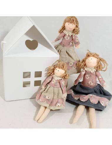 bambole di pezza bomboniere comunione bambina con casetta