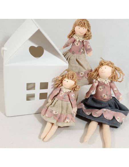 bambole di pezza bomboniere comunione bambina con casetta