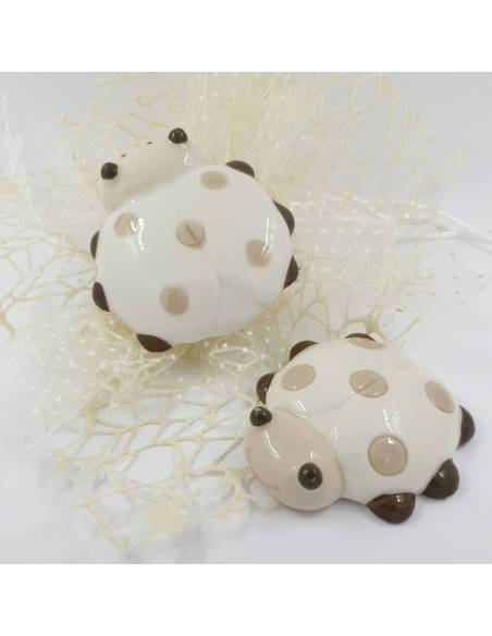 Coccinella porcellana magnete bomboniere animaletti portafortuna