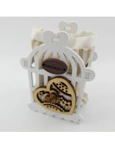 Scatolina aprifesta matrimonio gabbietta cuore LOVE