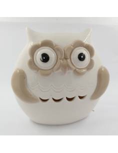 Bomboniera gufi porcellana occhi a fiori