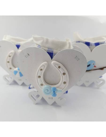 scatoline portaconfetti maschietto staffa su cuore