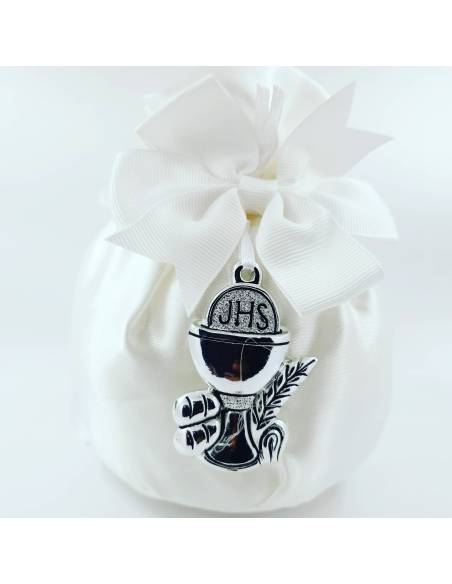 Sacchetti portaconfetti comunione calice argentato