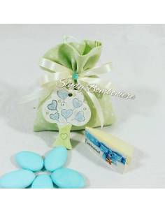 Bomboniere sacchetto cresima nascita battesimo primo compleanno albero della vita bimbo maschietto pendaglio