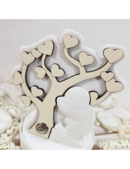 Torta bomboniera chiavi calice bianco in rilievo