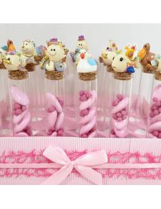 Bomboniere bambina provetta animaletti acquatici