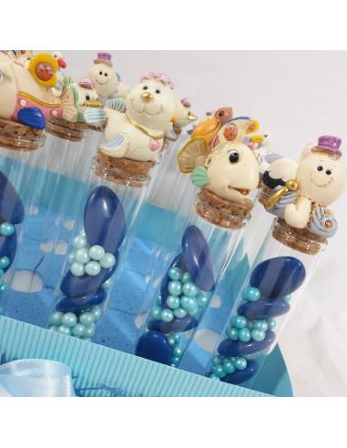 Bomboniere maschio provetta animaletti acquatici