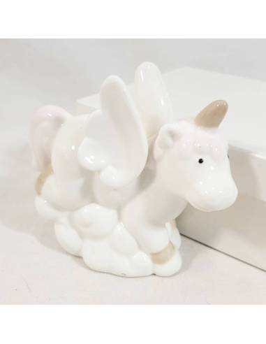 Bomboniere Battesimo unicorno porcellana eleganti da Sindy Bomboniere