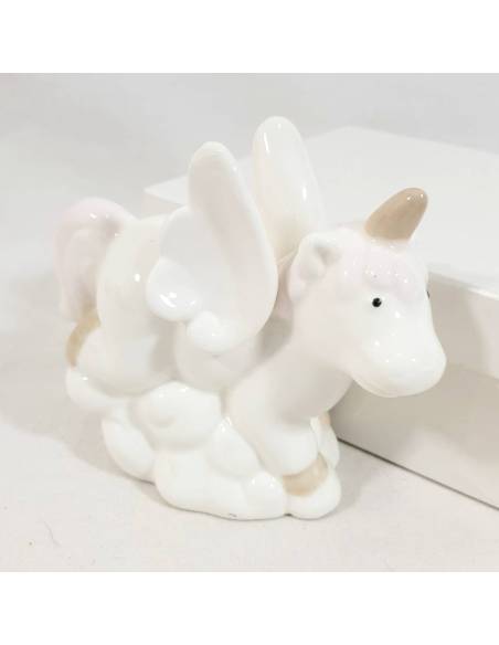 Bomboniere Battesimo unicorno porcellana eleganti da Sindy Bomboniere