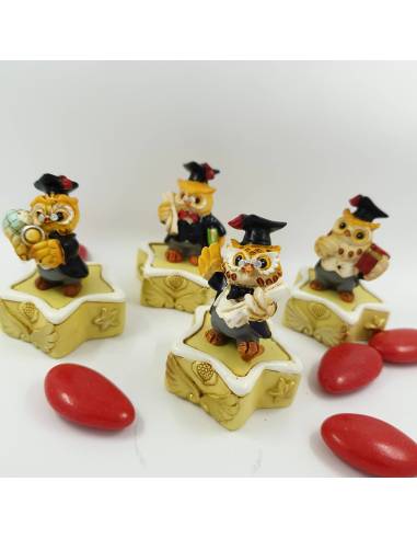 Temperamatite gufo laurea per bomboniere fai da te