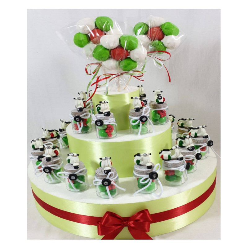 BOMBONIERE VESPA vespette italia portaconfetti con tappo in sughero