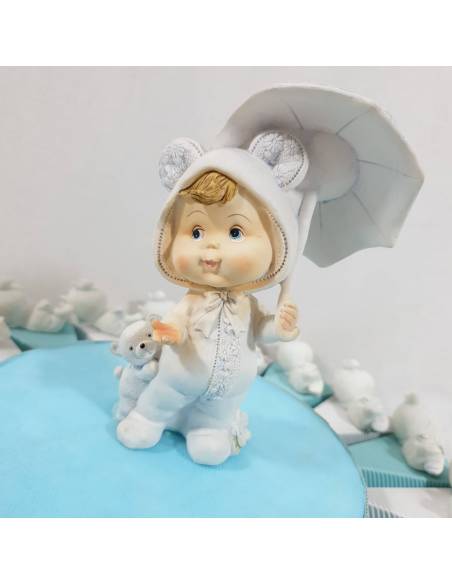 Torta bomboniera maschietto bebè sdraiato con tutina