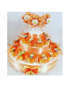 Gnomi bomboniere folletti del bosco tonalità arancioni