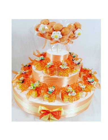 Gnomi bomboniere folletti del bosco tonalità arancioni