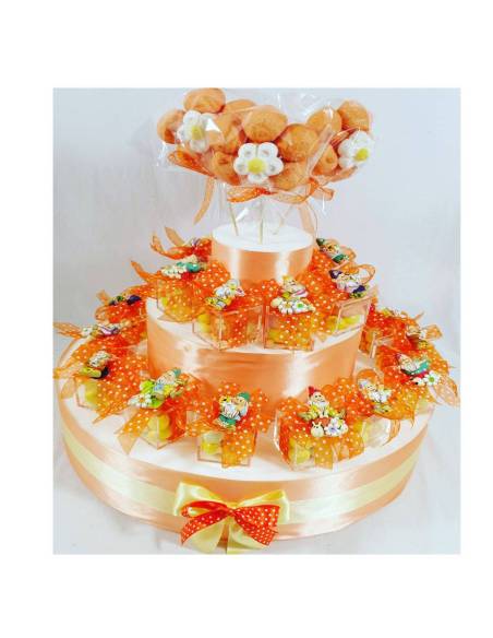 Gnomi bomboniere folletti del bosco tonalità arancioni