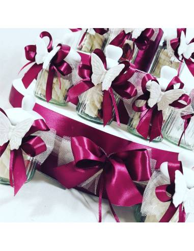 Vasetto tappo cuore ceramica e farfalla Gai Mattiolo