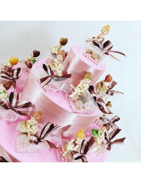 Bomboniere ballerina scatola plexiglas perle e confetti