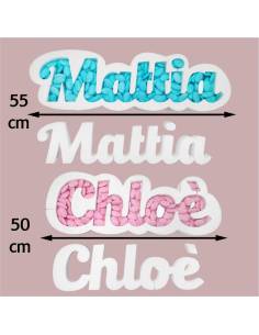 Portaconfetti nome in polistirolo contenitore personalizzato