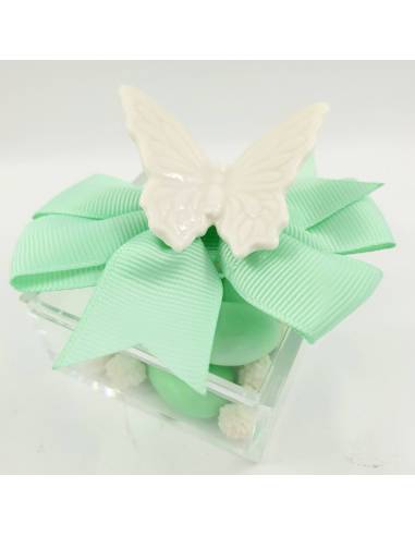 Farfalla magnete completa di confetti e bigliettino omaggio