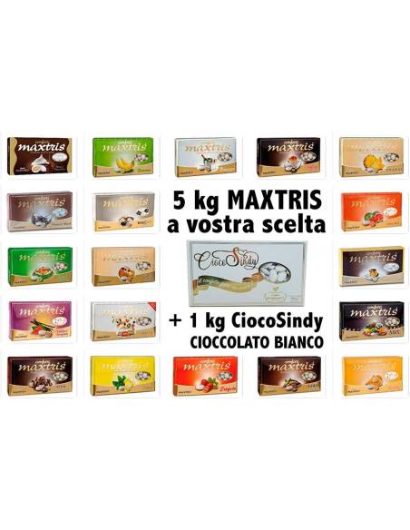 Confetti MAXTRIS gusti assortiti promozione 5+1 kg