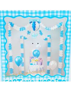 FESTONE NASCITA  bimbo festeggiamenti ADDOBBO azzurro