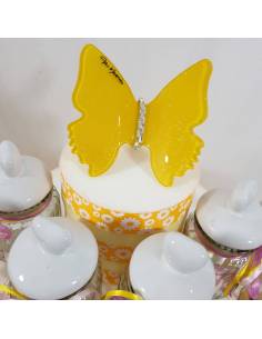 Vasetto portaconfetti bomboniere staffa farfalla portafortuna 2