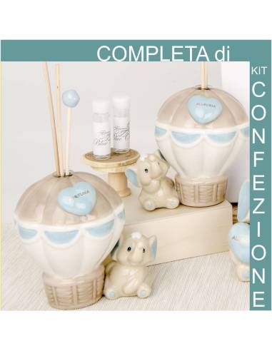 Bomboniera battesimo bimbo profumatore elefante