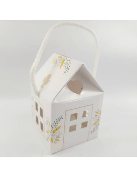 Porta confetti casetta idee originali comunione personalizzati nome legno