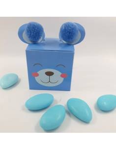 Scatoline portaconfetti per battesimo bimbo orsetto pompon