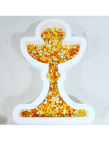 Contenitore confettata forma di calice e ostia in polistirolo