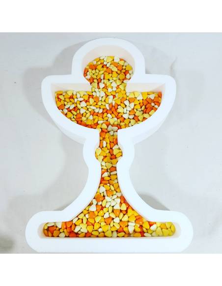 Contenitore confettata forma di calice e ostia in polistirolo