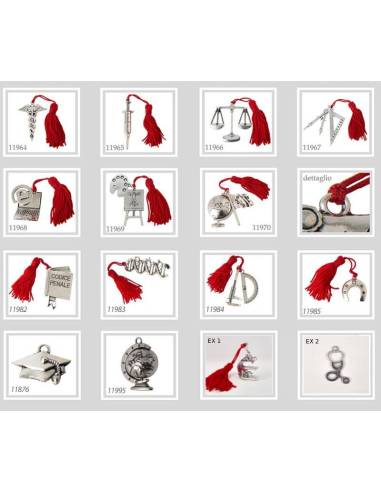 Bomboniere clessidra laurea pergamena targhetta incisa per ogni facoltà