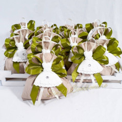 Sacchetto per confetti cresima principessa gessetto abito