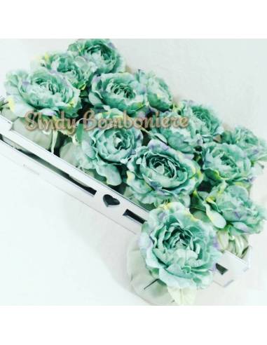 Sacchetti matrimonio fiore peonia tiffany