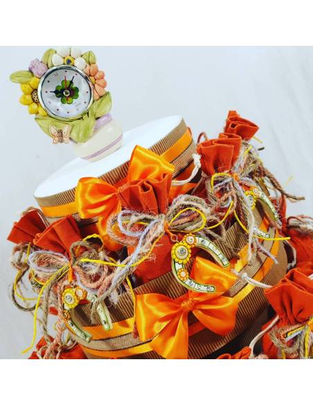 sacchetto bomboniera comunione staffa di cavallo