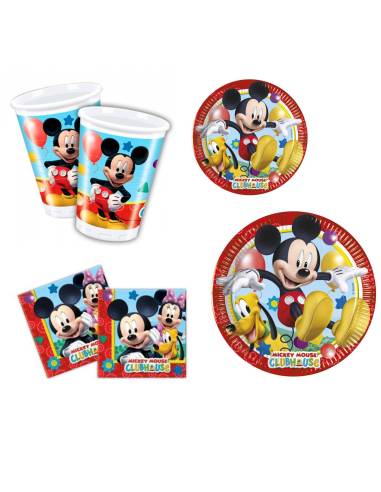 Set per tavolo topolino piatti bicchieri tovaglioli