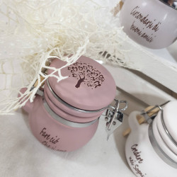 Originali portaconfetti utili barattoli ermetici scritte in rilievo 2