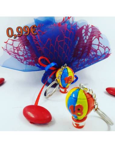 Portachiavi mongolfiera bomboniere 18 anni ragazzo fai da te