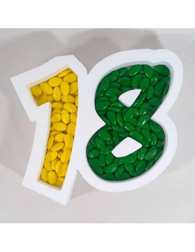 Contenitore per confettata diciottesimo compleanno