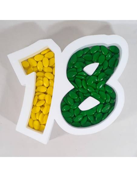 Contenitore per confettata diciottesimo compleanno