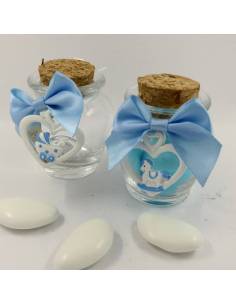 Vasetti Battesimo bimbo cuore culla