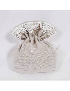 SACCHETTINO  macrame' BARATTI COLLECTION LINEA SHABBY  fai da te SACCHETTO  BOMBONIERA 2