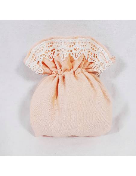 sacchetti portaconfetti Comunione si possono scegliere in vari colori: Bianco

Rosa cipria

Tortora

Corallo