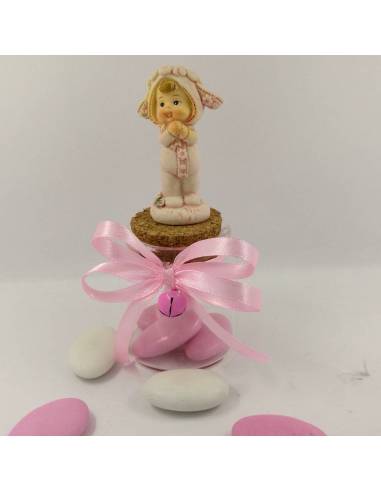Barattoli portaconfetti nascita bimba con campanellino
