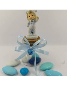 Barattolino porta confetti nascita maschio campanellino