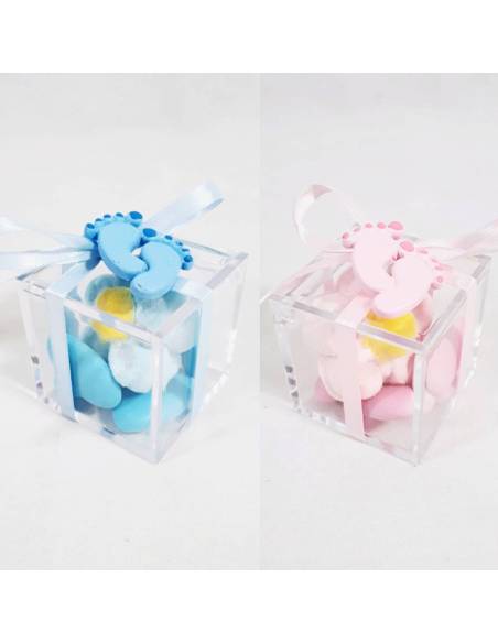 Scatoline portaconfetti nascita economiche con piedini
