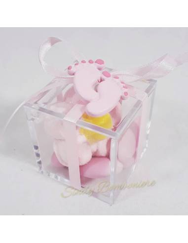 portaconfetti fai da te nascita piedini